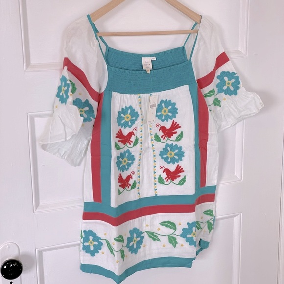 Anthropologie Tops - ANTHROPOLOGIE Embroidered Cotton Tunic Top - Women’s Size 4 - New